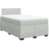 Image de vidaXL Lit boxspring avec matelas gris clair 120x200 cm velours