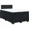 Image de vidaXL Lit boxspring avec matelas noir 120x200 cm velours