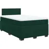 Image de vidaXL Lit boxspring avec matelas vert foncé 120x200 cm velours