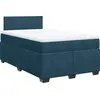 Image de vidaXL Lit boxspring avec matelas bleu foncé 120x200 cm velours
