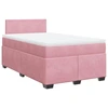 Image de vidaXL Lit boxspring avec matelas rose 120x200 cm velours