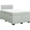 Image de vidaXL Lit boxspring avec matelas gris clair 120x200 cm velours