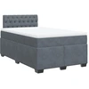 Image de vidaXL Lit boxspring avec matelas gris foncé 120x200 cm velours