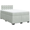 Image de vidaXL Lit boxspring avec matelas gris clair 120x200 cm velours