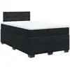 Image de vidaXL Lit boxspring avec matelas noir 120x200 cm velours