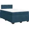 Image de vidaXL Lit boxspring avec matelas bleu foncé 120x200 cm velours