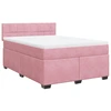 Image de vidaXL Lit boxspring avec matelas rose 140x190 cm velours