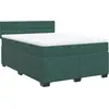 Image de vidaXL Lit boxspring avec matelas vert foncé 140x200 cm velours