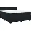 Image de vidaXL Lit boxspring avec matelas noir 200x200 cm velours