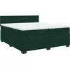 Image de vidaXL Lit boxspring avec matelas vert foncé 200x200 cm velours