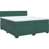 Image de vidaXL Lit boxspring avec matelas vert foncé 200x200 cm velours