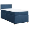 Image de vidaXL Lit boxspring avec matelas bleu 80x200 cm Tissu