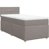 Image de vidaXL Lit Boxspring avec matelas Taupe 80x200 cm Tissu