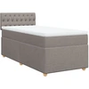 Image de vidaXL Lit Boxspring avec matelas Taupe 80x200 cm Tissu