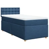 Image de vidaXL Lit boxspring avec matelas bleu 80x200 cm Tissu