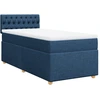 Image de vidaXL Lit boxspring avec matelas bleu 90x190 cm Tissu