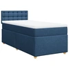 Image de vidaXL Lit boxspring avec matelas bleu 90x190 cm Tissu