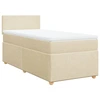 Image de vidaXL Lit boxspring avec matelas Crème 90x200 cm Tissu