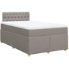 Image de vidaXL Lit Boxspring avec matelas Taupe 120x190 cm Tissu