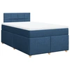 Image de vidaXL Lit boxspring avec matelas bleu 120x200 cm Tissu