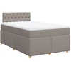 Image de vidaXL Lit Boxspring avec matelas Taupe 120x200 cm Tissu