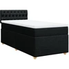 Image de vidaXL Lit Boxspring avec matelas Tissu noir