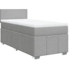 Image de vidaXL Lit boxspring avec matelas gris clair 80x200 cm Tissu