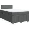 Image de vidaXL Lit boxspring avec matelas gris foncé 120x200 cm Tissu
