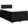 Image de vidaXL Lit boxspring avec matelas noir 120x200 cm Tissu