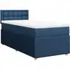 Image de vidaXL Lit boxspring avec matelas bleu 80x200 cm Tissu