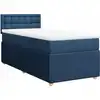 Image de vidaXL Lit boxspring avec matelas bleu 90x190 cm Tissu