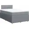 Image de vidaXL Lit boxspring avec matelas gris clair 120x200 cm Tissu