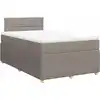 Image de vidaXL Lit Boxspring avec matelas Taupe 120x200 cm Tissu
