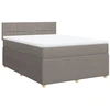 Image de vidaXL Lit boxspring avec matelas Taupe 140x200 cm Tissu
