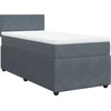 Image de vidaXL Lit boxspring avec matelas gris foncé 80x200 cm velours