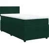 Image de vidaXL Lit boxspring avec matelas vert foncé 80x200 cm velours