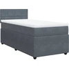 Image de vidaXL Lit boxspring avec matelas gris foncé 80x200 cm velours