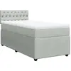 Image de vidaXL Lit boxspring avec matelas gris clair 80x200 cm velours