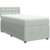 Image de vidaXL Lit boxspring avec matelas gris clair 80x200 cm velours