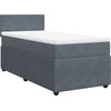Image de vidaXL Lit boxspring avec matelas gris foncé 90x190 cm velours