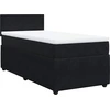 Image de vidaXL Lit boxspring avec matelas noir 90x190 cm velours