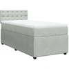 Image de vidaXL Lit boxspring avec matelas gris clair 90x190 cm velours