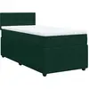 Image de vidaXL Lit boxspring avec matelas vert foncé 90x190 cm velours