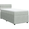 Image de vidaXL Lit boxspring avec matelas gris clair 90x190 cm velours