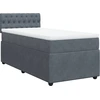 Image de vidaXL Lit boxspring avec matelas gris foncé 90x190 cm velours
