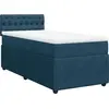 Image de vidaXL Lit boxspring avec matelas bleu 90x190 cm velours