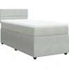 Image de vidaXL Lit boxspring avec matelas gris clair 90x190 cm velours