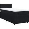 Image de vidaXL Lit boxspring avec matelas noir 90x190 cm velours