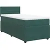 Image de vidaXL Lit boxspring avec matelas vert foncé 90x190 cm velours
