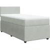 Image de vidaXL Lit boxspring avec matelas gris clair 90x200 cm velours